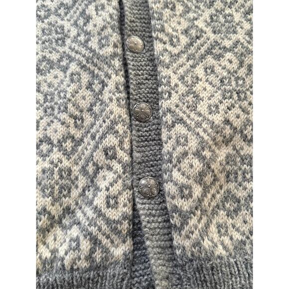 Husfliden Alesund Unisex Nordic Norwegian Wool Cardigan L/XL | Selbu Pattern - Picture 6 of 10